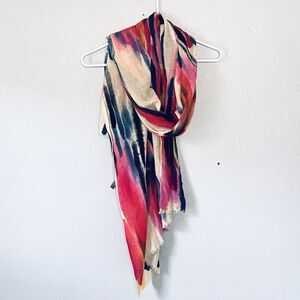 MIR Scarf Shawl Cashmere Wool Blend One Size Multicolor Lagenlook Boho